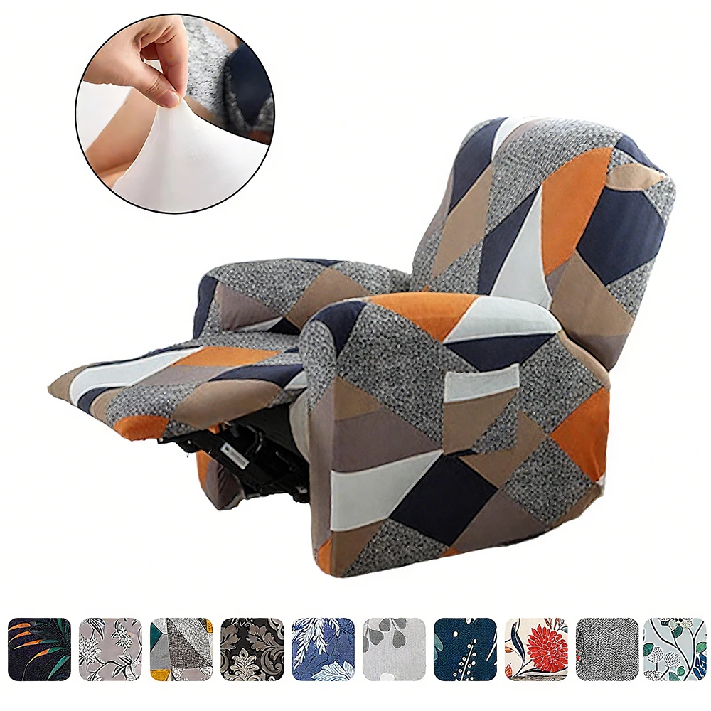 

Polyester Stretch Recliner Sofa Covers Printed Elastic Armchair Chair Slipcovers for Living Room Furniture Protector Funda Sofá