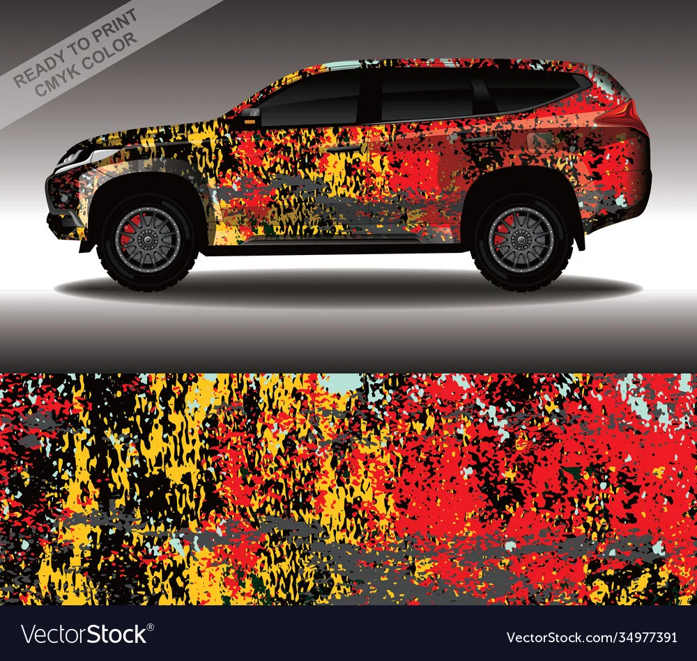 Graffiti SUV  Decal Full Body Racing Vinyl Wrap Car Full Wrap Sticker Decorative Car Decal Length 400cm Width 100cm