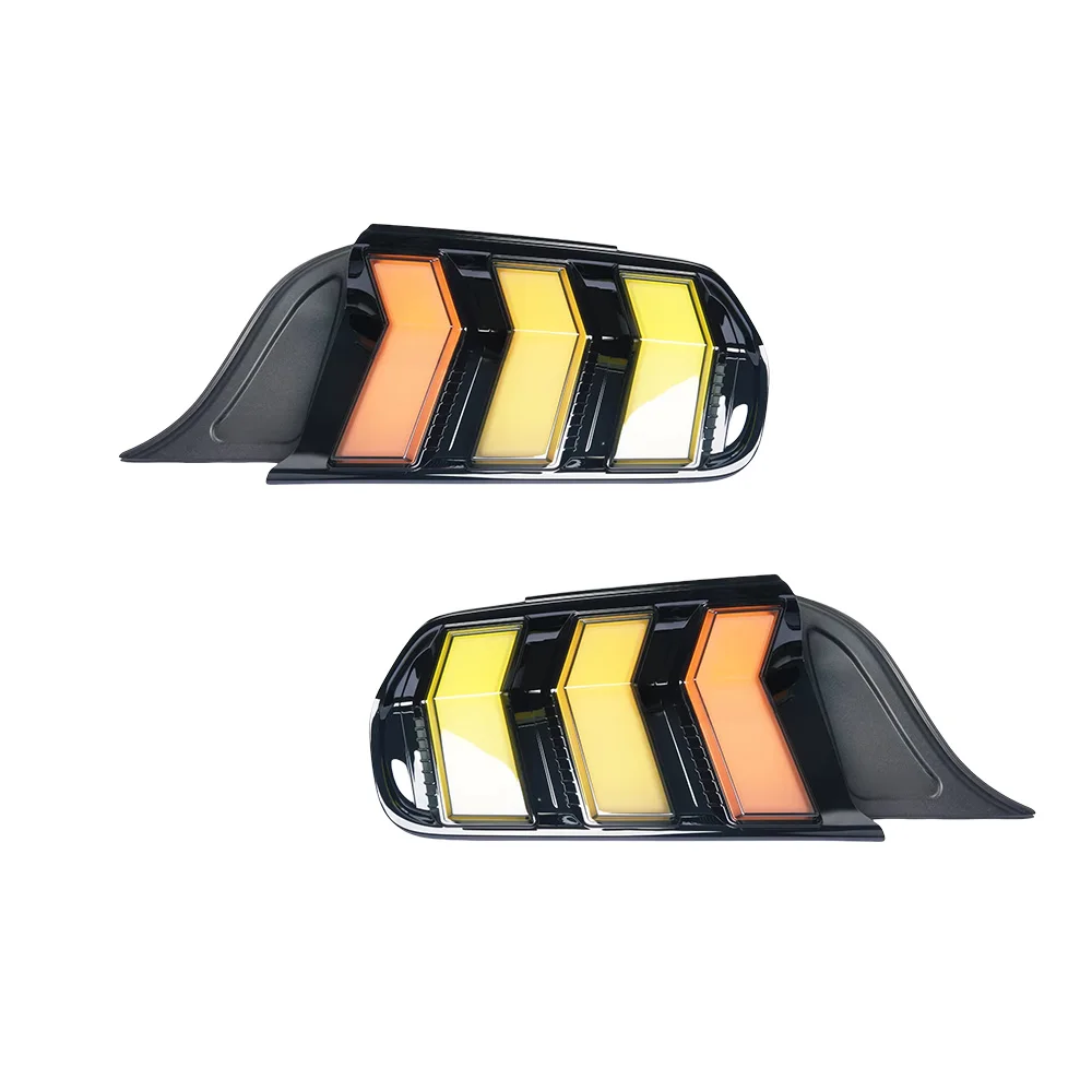 أضواء خلفية LED RGB مصباح خلفي ملون إشارة تسلسل ديناميكي لفورد موستانج 2015-2023 DRL