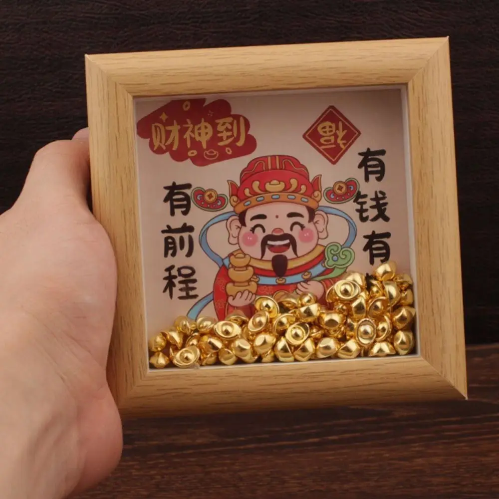 100PCS Gold Mini Gold Dollars Luck Charms Attract Wealth Miniature Gold Ingots Gold Melon Seeds Handicrafts