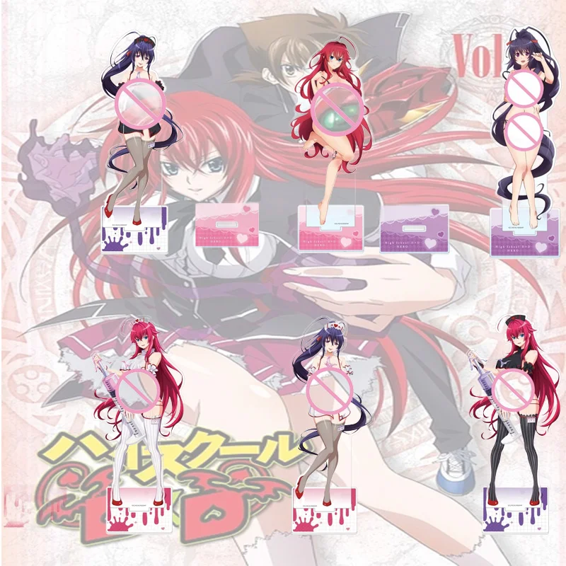 High School DxD Hero 15CM ANIME Issei Hyoudou Rias Gremory Akeno Himejima Acrylic Figure Stand Accessories Keychain