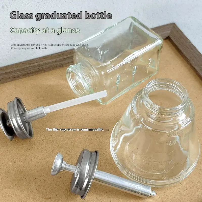 Nail Storage Refillable Glass Bottles Empty Liquid Press Pump Dispenser Nail Art Polish Remover Cleaner Makeup Manicure Tools