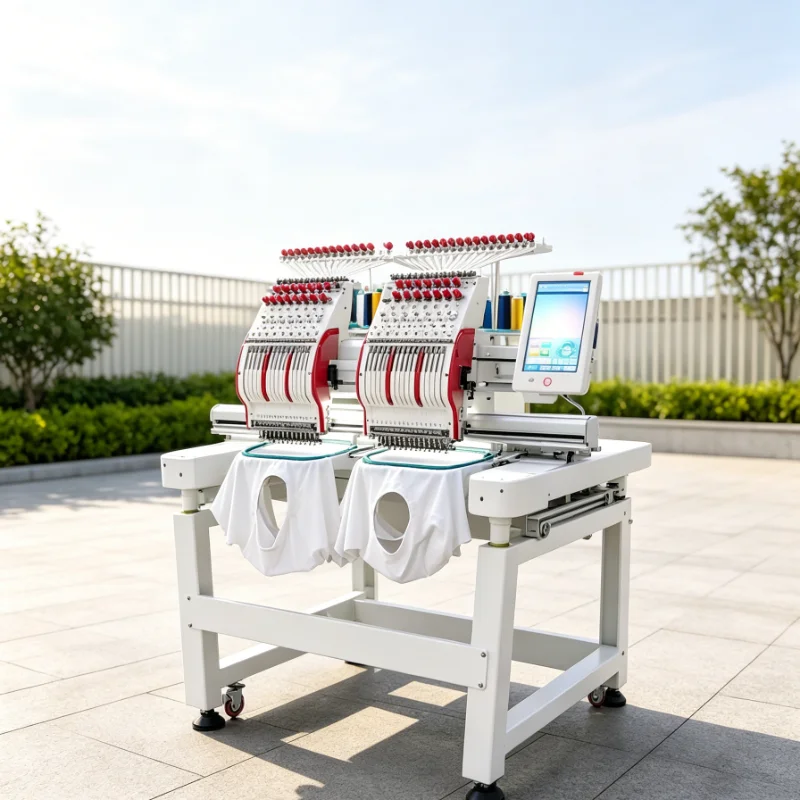 Customized Commercial Embroidery Machine High Speed Multi-Head Automatic Trimming for Start-up Workshop