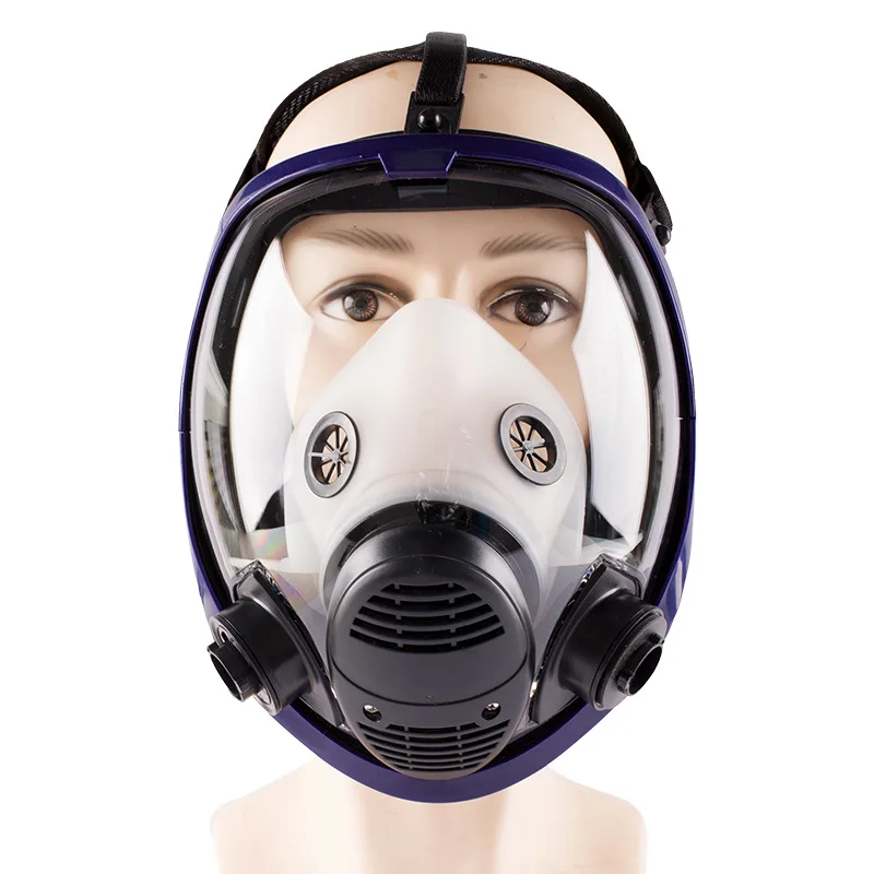 Maschera antigas con filtro autoadescante per la protezione antincendio chimica dell'antiparassitario della vernice Spray protettiva a pieno facciale a sfera