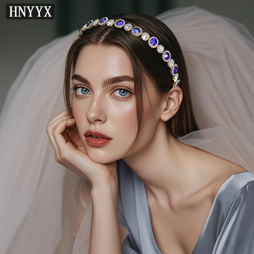 

HNYYX Korean Luxury Sparkling Rhinestone Headband Sunflower Crystal Hair Accessory Fashion Party Wedding Bridal Head Hoop A154