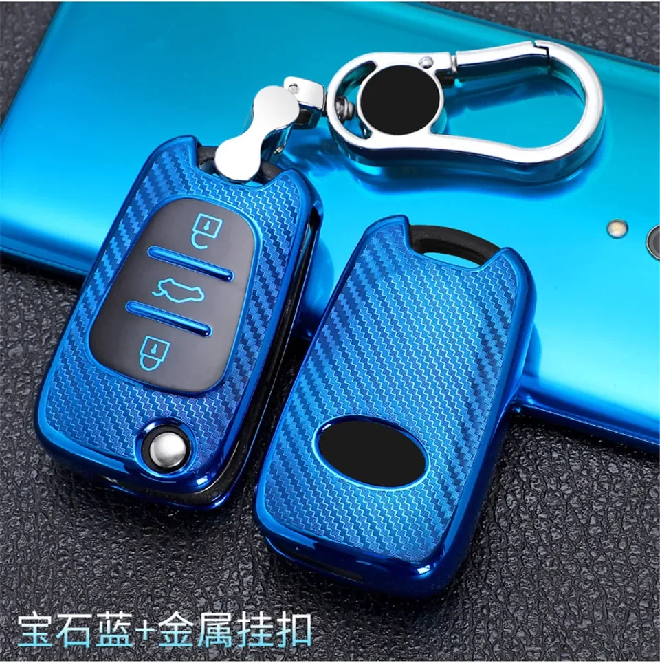 Car Key Case For Kia Sportage Rio 3 Soul Optima Ceed Pro K5 K2 Pride For hyundai i20 i30 ix20 ix35 Elantra Accent Shell Cover