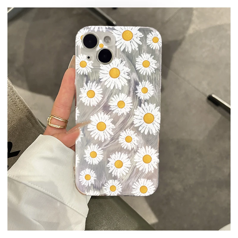 Flower graffiti Case For Realme C53 C21Y C35 C55 5 6 7 8 9 10 Pro 5i 6i 7i 8i 11 C11 C12 C15 C25 C33 C30 C51 Note 50 TPU Cover