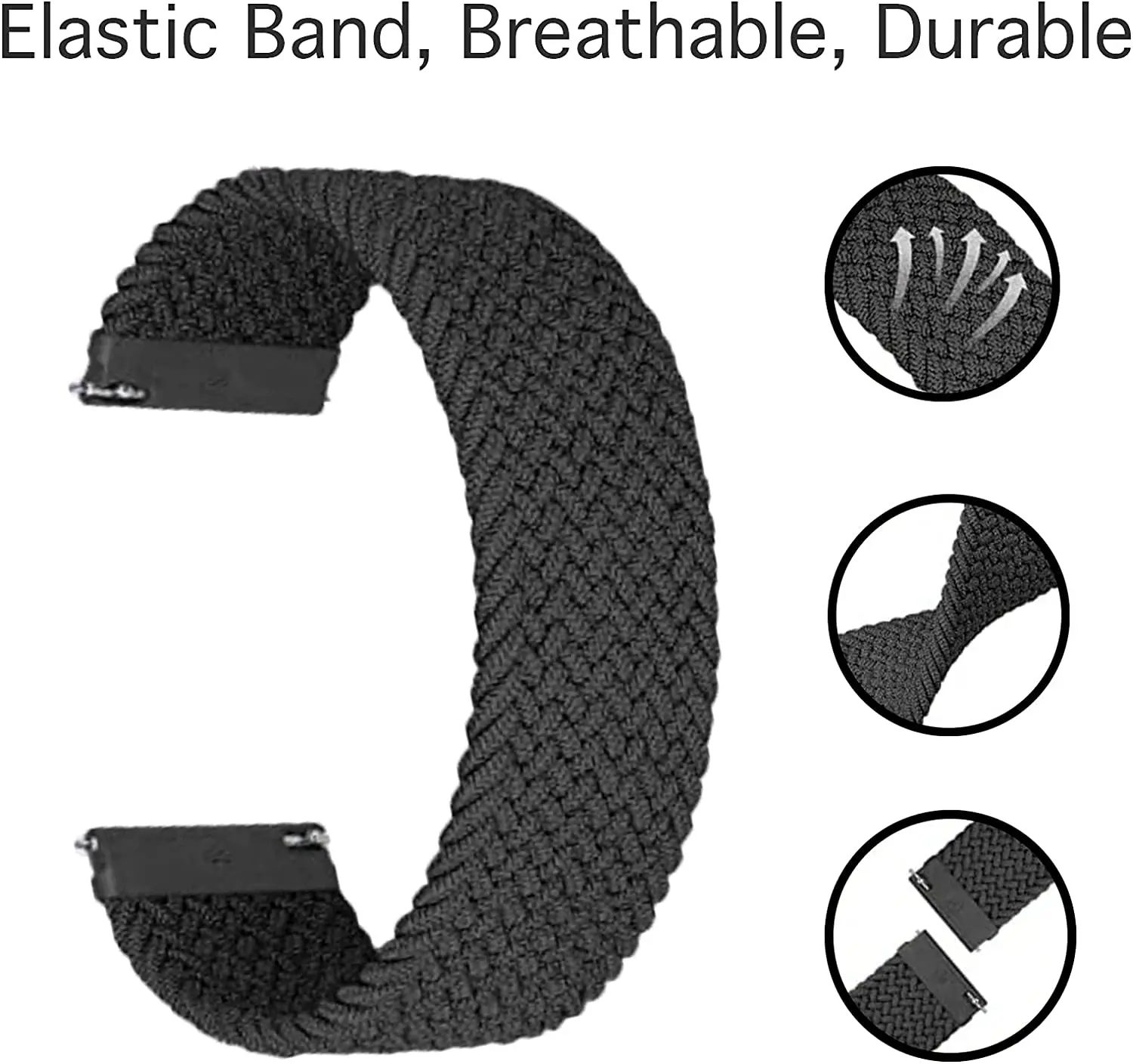 Braided SOLO LOOP Strap for Huami band Amazfit Bit/GTS2-Bip-Pace-Gtr 42/46mm Smartwatch Mini/GTR/GTS/2E 47mm 42mm Bracelet Belt