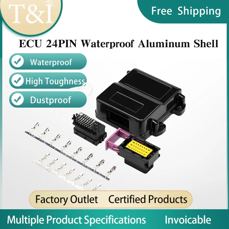 

1/5/100Pcs 24PIN Electronic Connection Car Ecu Computer Modification Control System Waterproof Aluminum Housing Connector