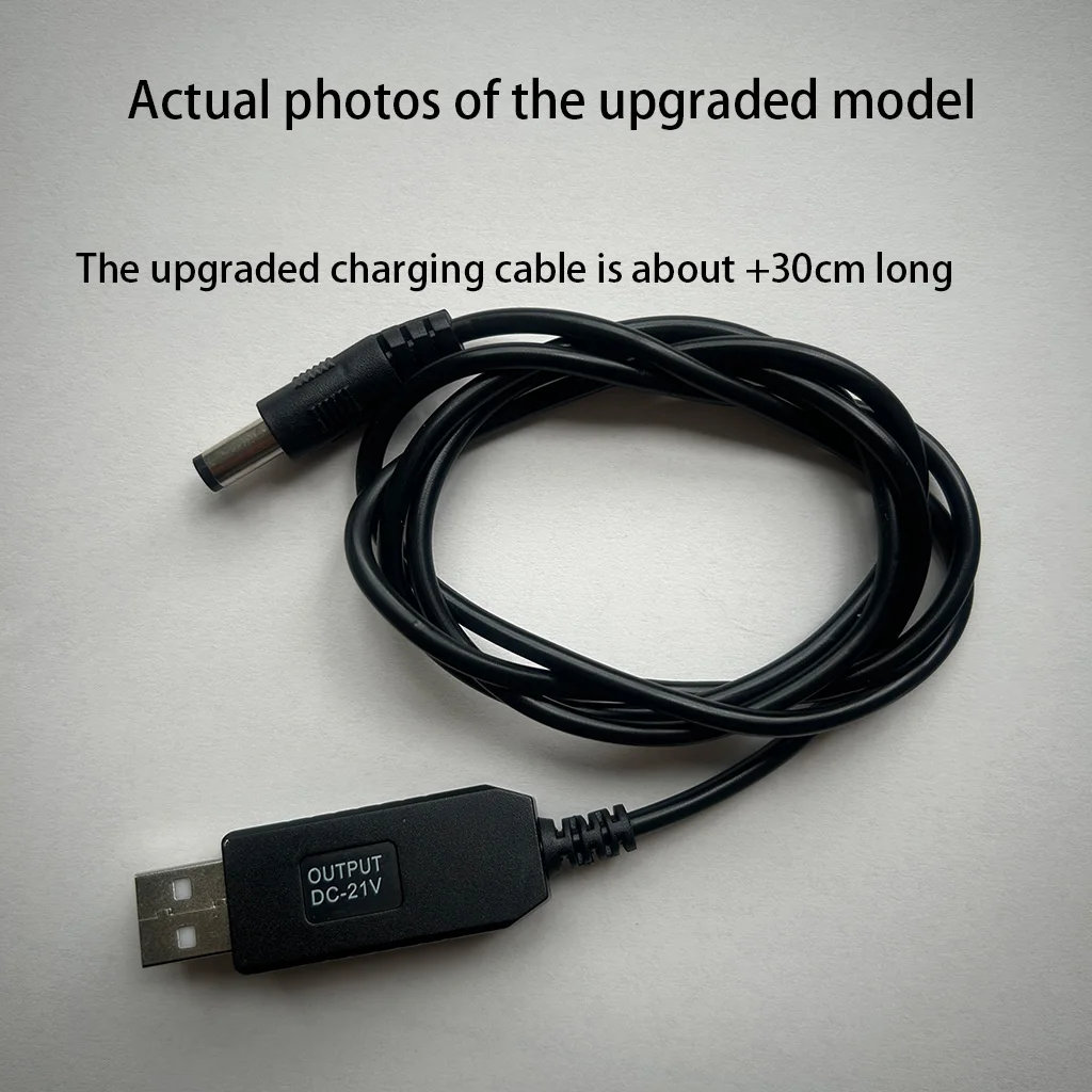 1pc 5V to 21V Boost Cable 21V Battery Dedicated Charging Cable DC Interface USB Adapter Cable Charger