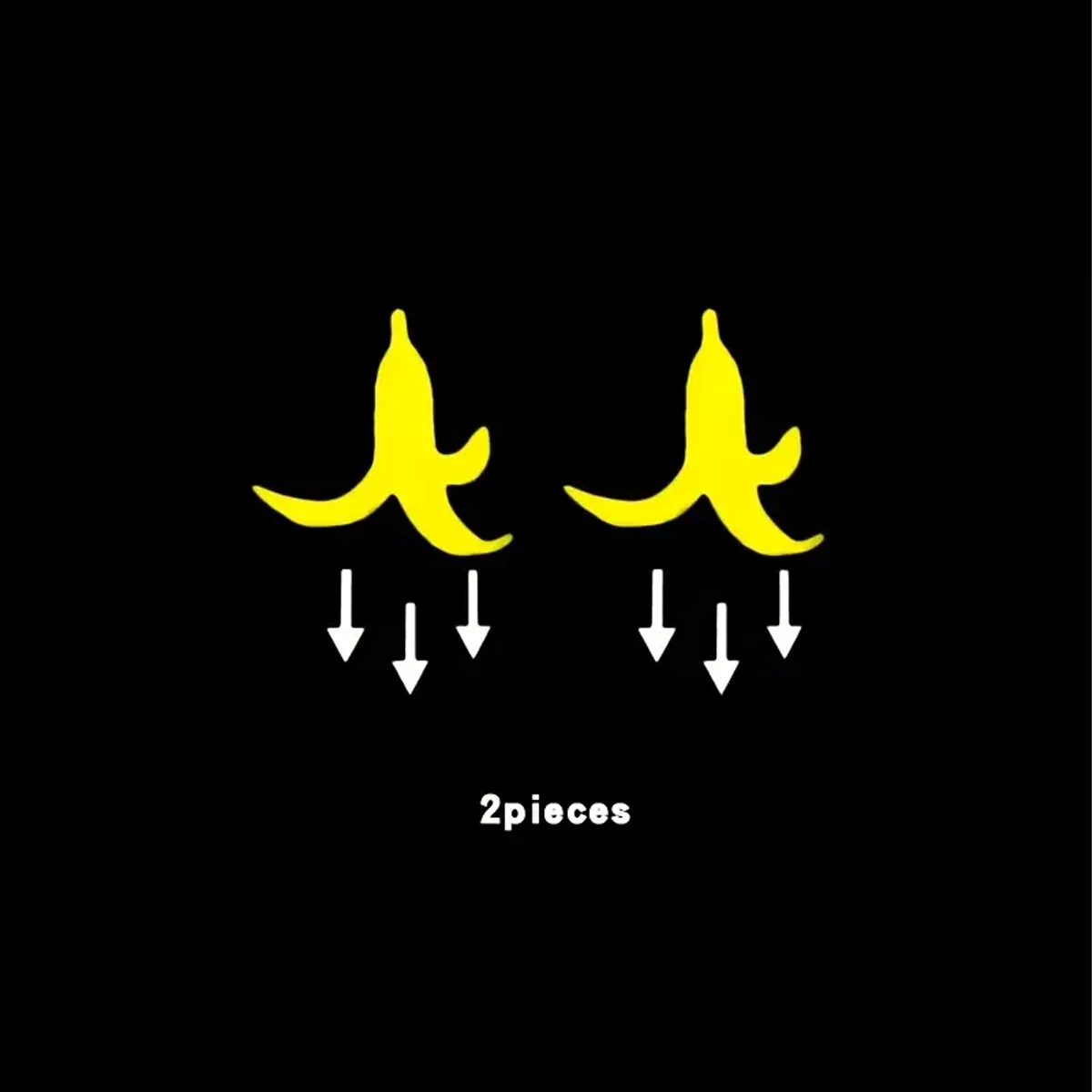 2 Pcs Car Stickers - Banana Peel Button Decals, Waterproof PVC Fun Motorcycle & Car Accessories for All Vehicles image 5