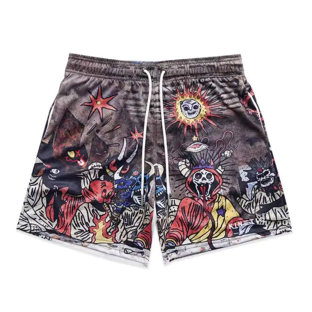 

Лето 2025 г., хит продаж, новые модные трендовые мужские шорты с 3D принтом, уличные повседневные уличные дышащие быстросохнущие шорты