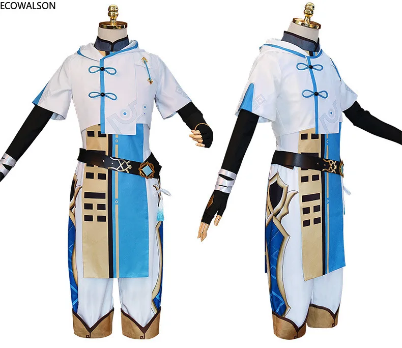 Trò Chơi Genshin Tác Động Cosplay Chongyun Trang Phục Hóa Trang Game Genshin Tác Động Chong Vân Trang Phục Tóc Giả Bộ Đầy Đủ