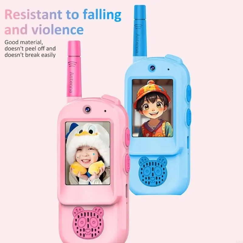 Kids Electronic Intercomsystem Device for 720P Video Talk CODE Scan Connection Permanent Power Simple Action Multiple A2UB
