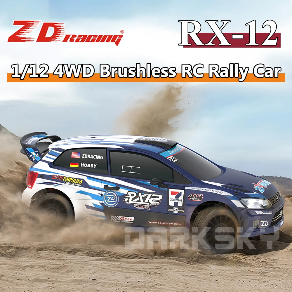 

ZD RACING RX12 4x4 Бесщеточный 1/12 RC RC Электрический пульт дистанционного управления Модель автомобиля Ралли Гонки RTR Взрослые Детские игрушки