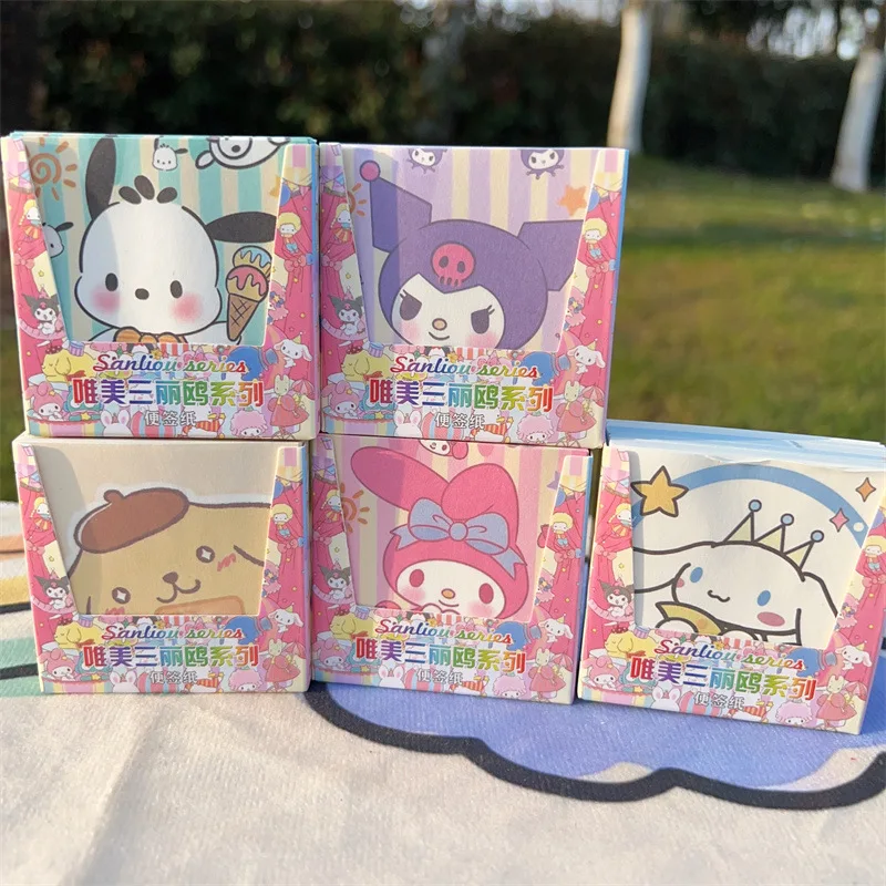 

Sanrio style thickened paper hand account note paper cute cartoon note box gift decoration toy