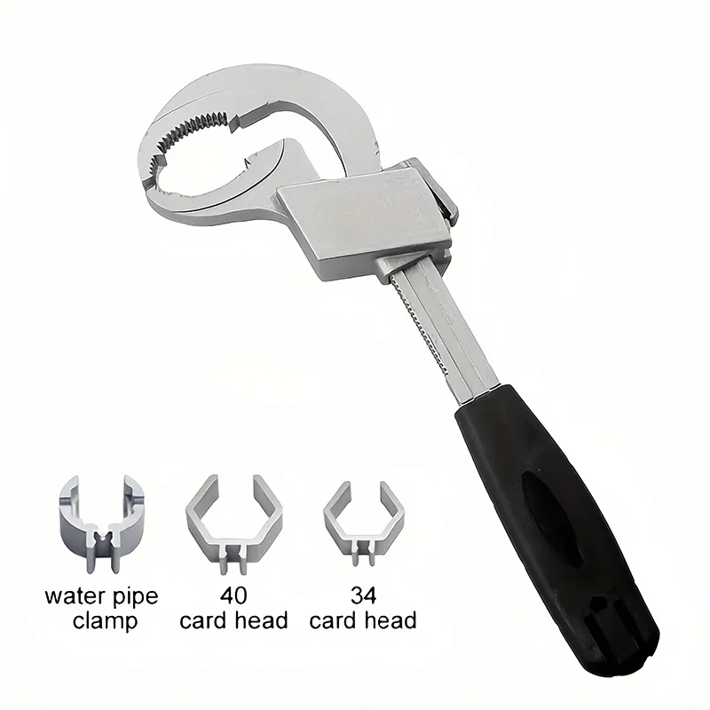 

Universal Double Ended Wrench Adjustable Sink Wrenches Open End Spanner Bathroom Plumbing Home Repair Hand Installation Tool