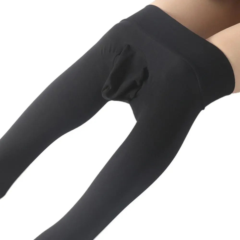 Casual Solid Color Men's Elastic Pantyhose Warm Deep Crotch Long Johns Men Bottom Pants Leggings Seamless Sheath Tights Men