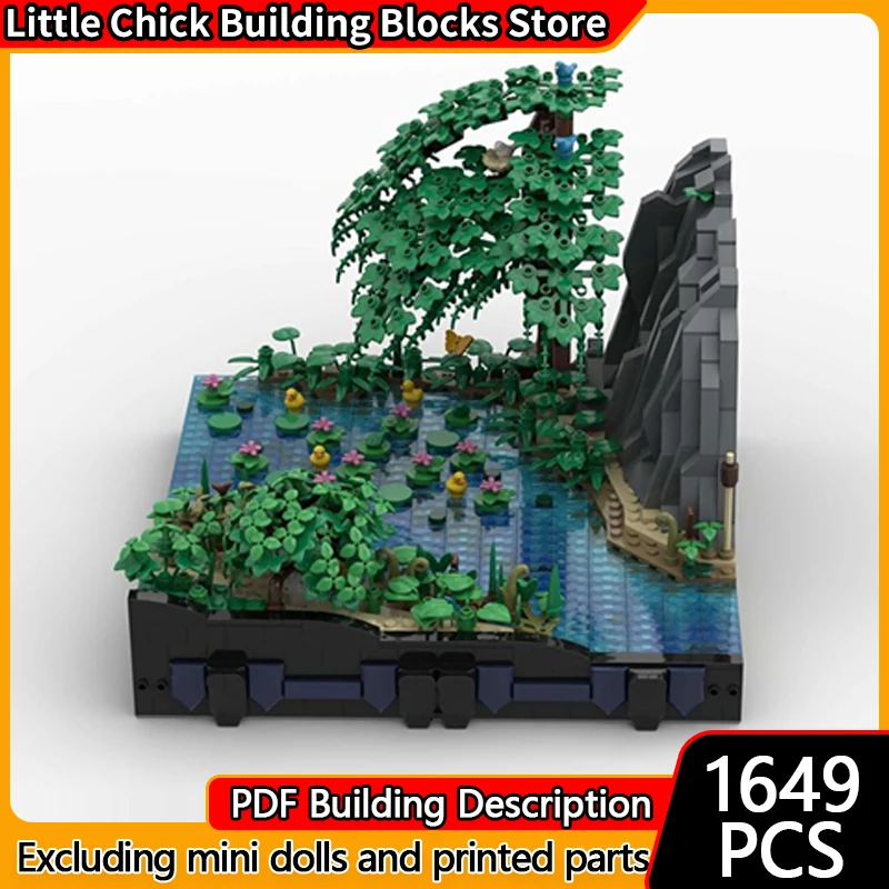 Medieval Castle Model MOC Building Bricks Shore And Landscape Modular Technology Children Holiday Gifts Assemble Toys Suit