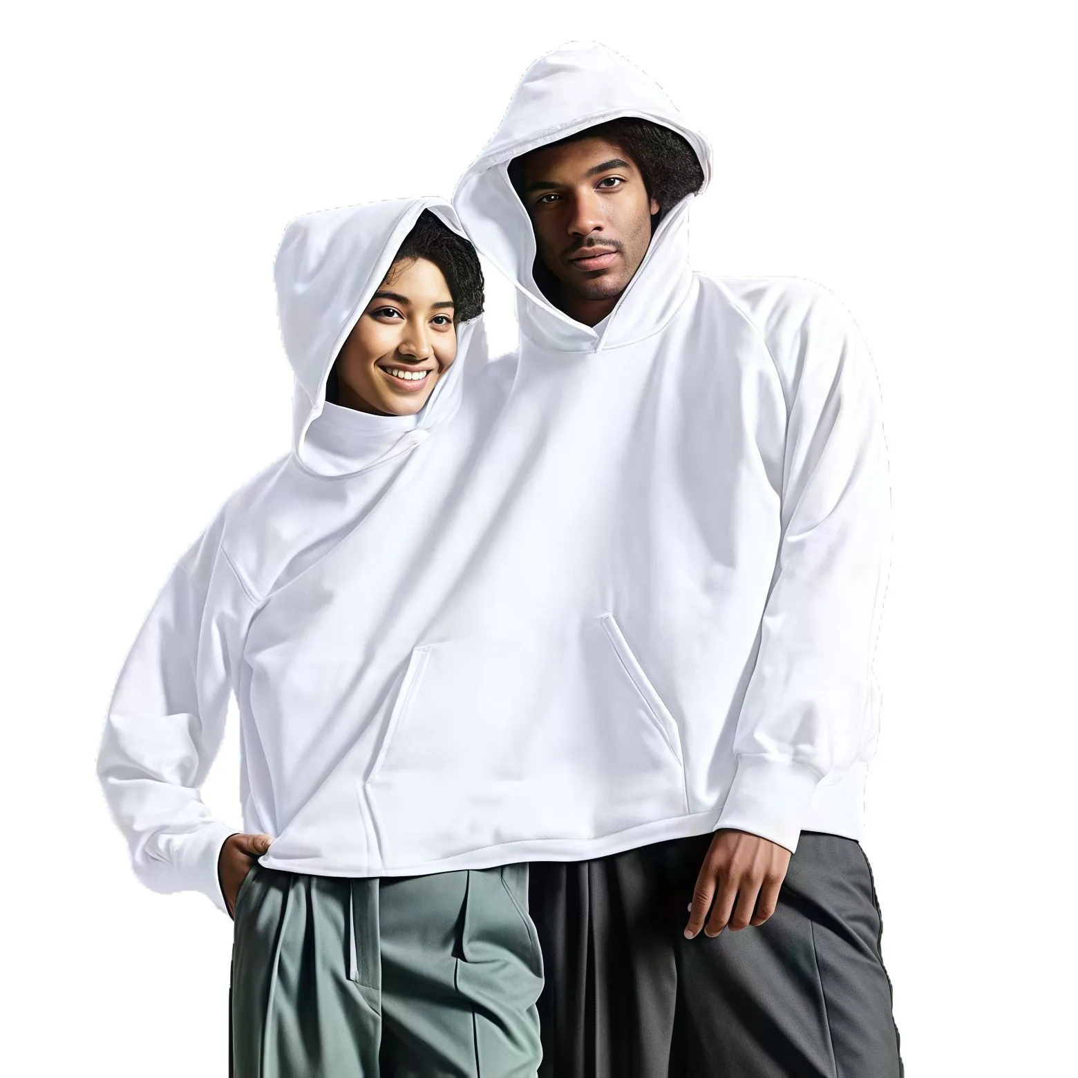 Close-fitting casais rer hoodie solto longo sve overhead ket sweater cor pura cross-border criativo ex terno