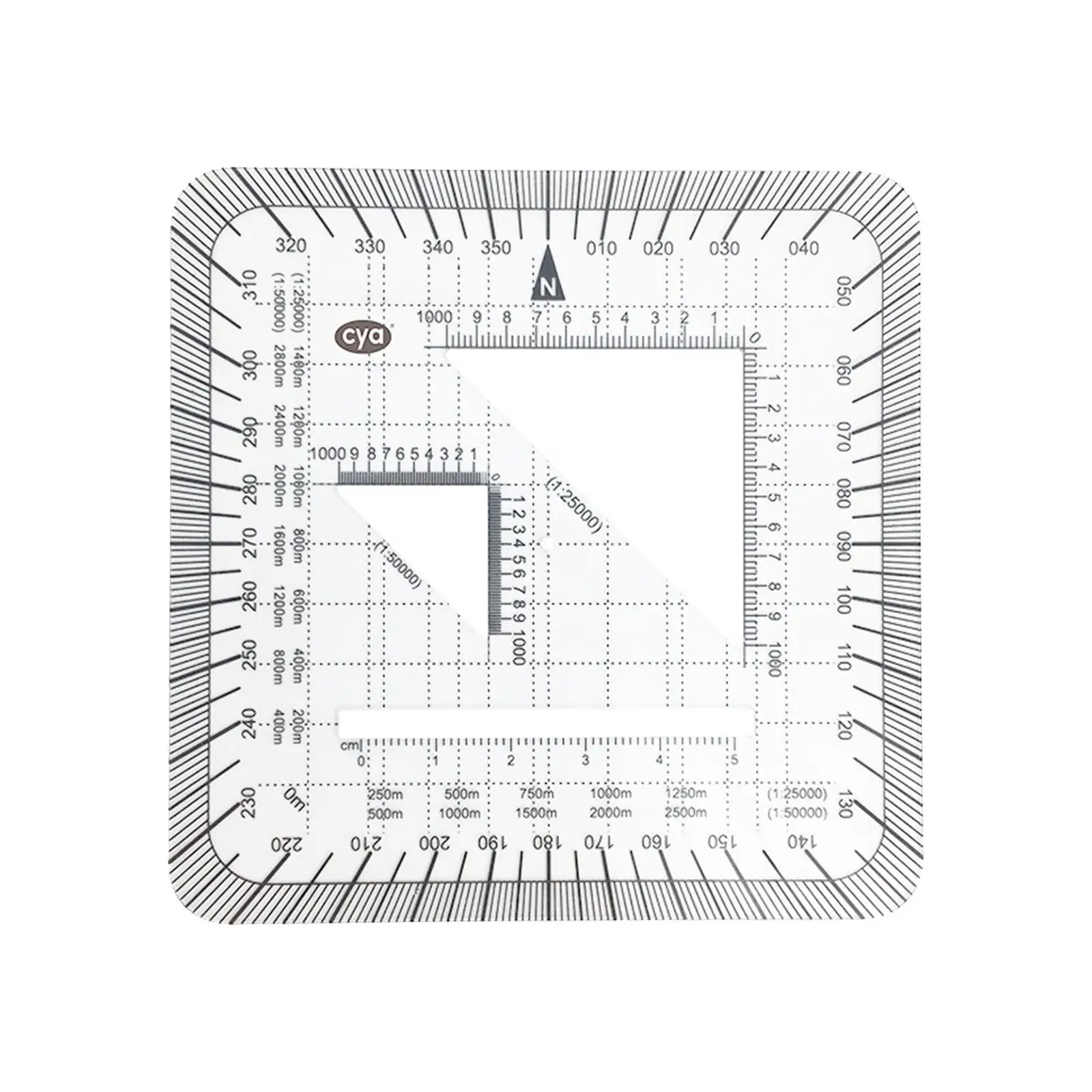 Protractor Ruler Square Acrylic Drawing Architecture Learning for Poltting Utm, Usng, Mgrs Coordinates Land Navigation Traveling