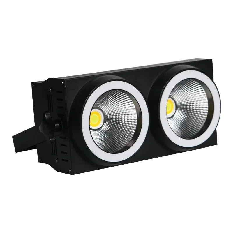 2x100W LED cob blinder light double color led flashing stage light with RGB ring