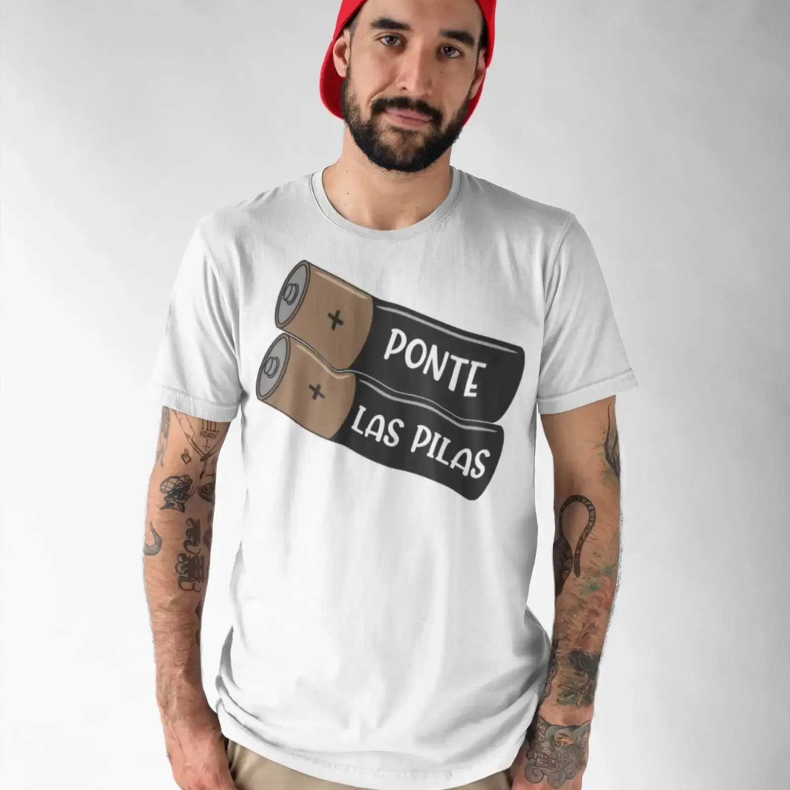 Camiseta con cita motivacional en español de Ponte Las Pilas, camiseta vintage con gráfico lavado para hombre, top para uso diario, unisex, elegante