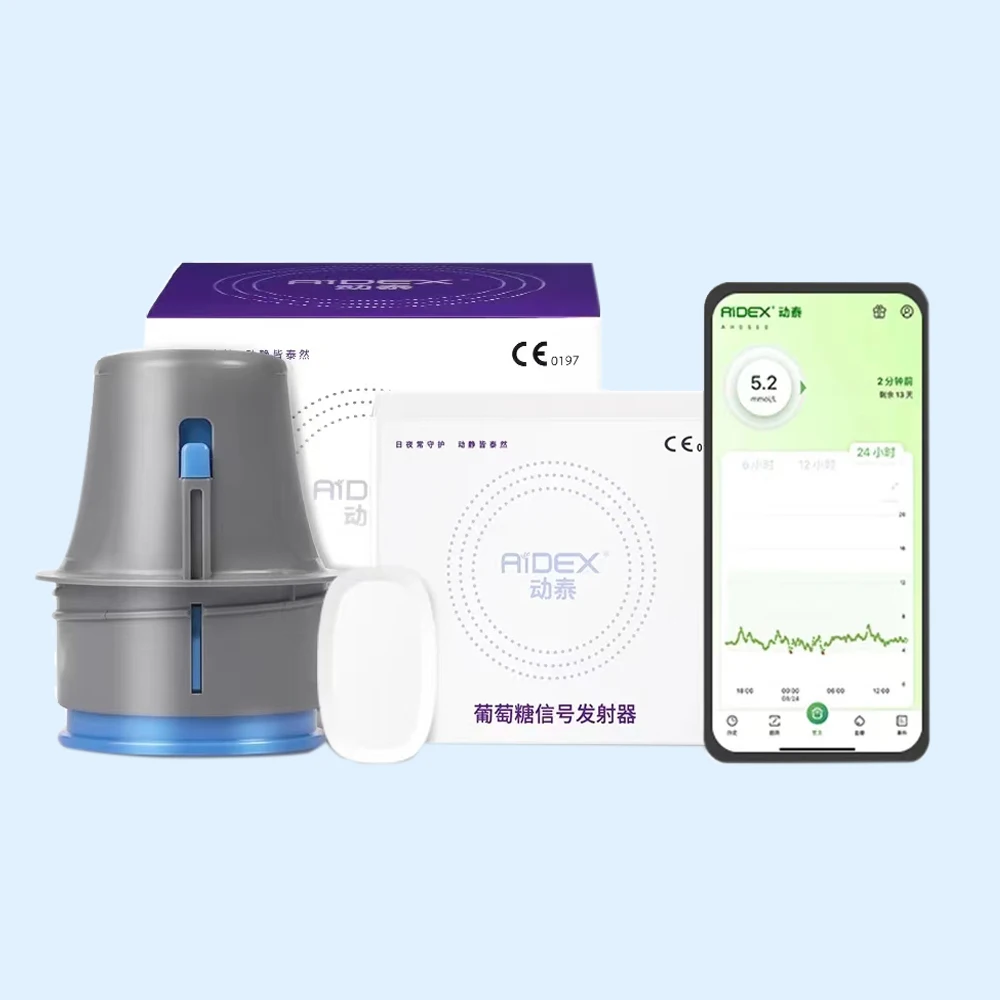 AIDEX-sistema de monitoreo continuo para la Diabetes, transmisor de señal de glucosa reutilizable, Sensor de glucosa en sangre, transmisión de datos