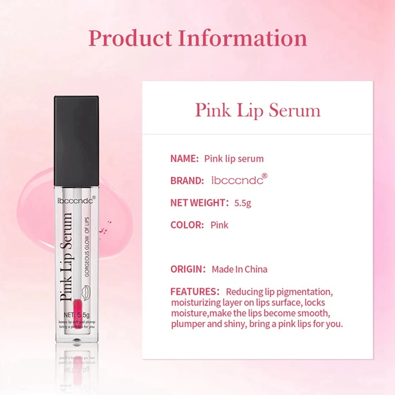 Ibcccndc Serum Lips Pink Fresh Remove Dark Lips Gel Lightening Essence Cream Balm Repair Fine Line Brighten Lip Exfoliator