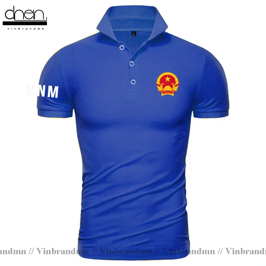 VietNam VietNamese Viet Nam VNM VN polo shirts men short sleeve white brands printed for country 2021 cotton nation team flag 20