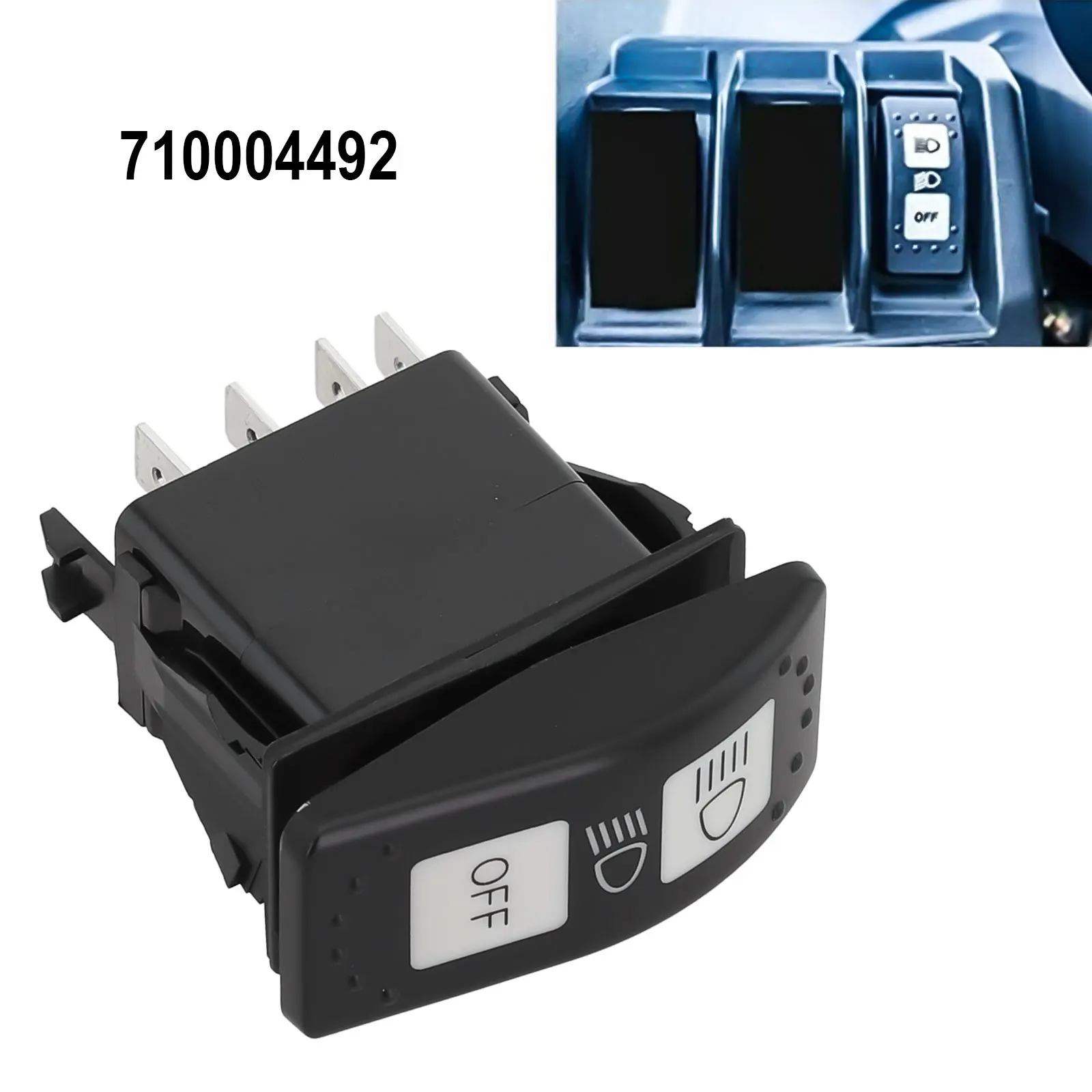 1Pc Headlight Switch -Blue Light Switch For Can Am For Defender HD10 20A 710004492 Plastic Internal Spare Parts