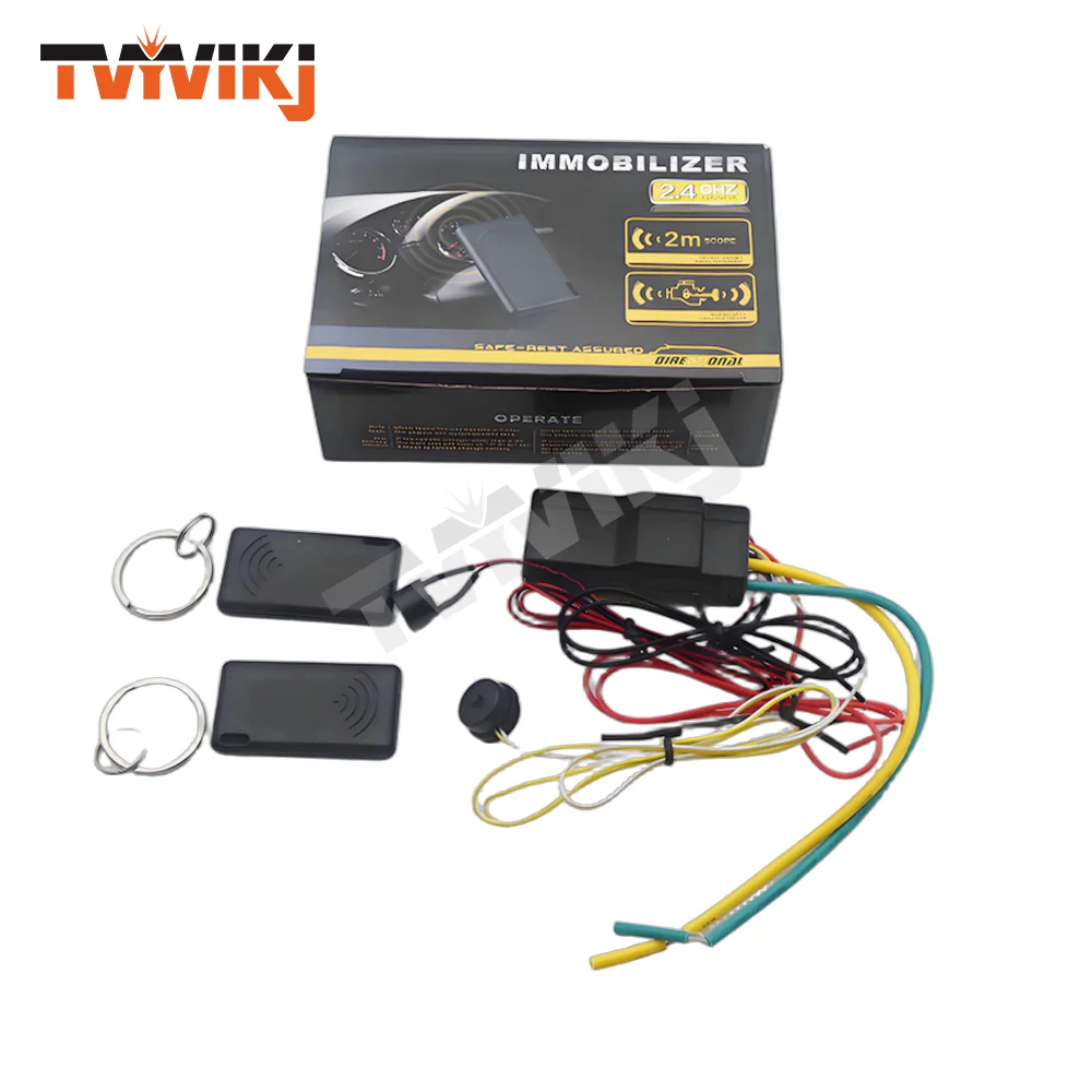 2.4GHz RFID Immobilizer Wireless Engine Automatic Lock Car Alarm System Anti-Hijacking Circuit Cut Off Device Smart Key