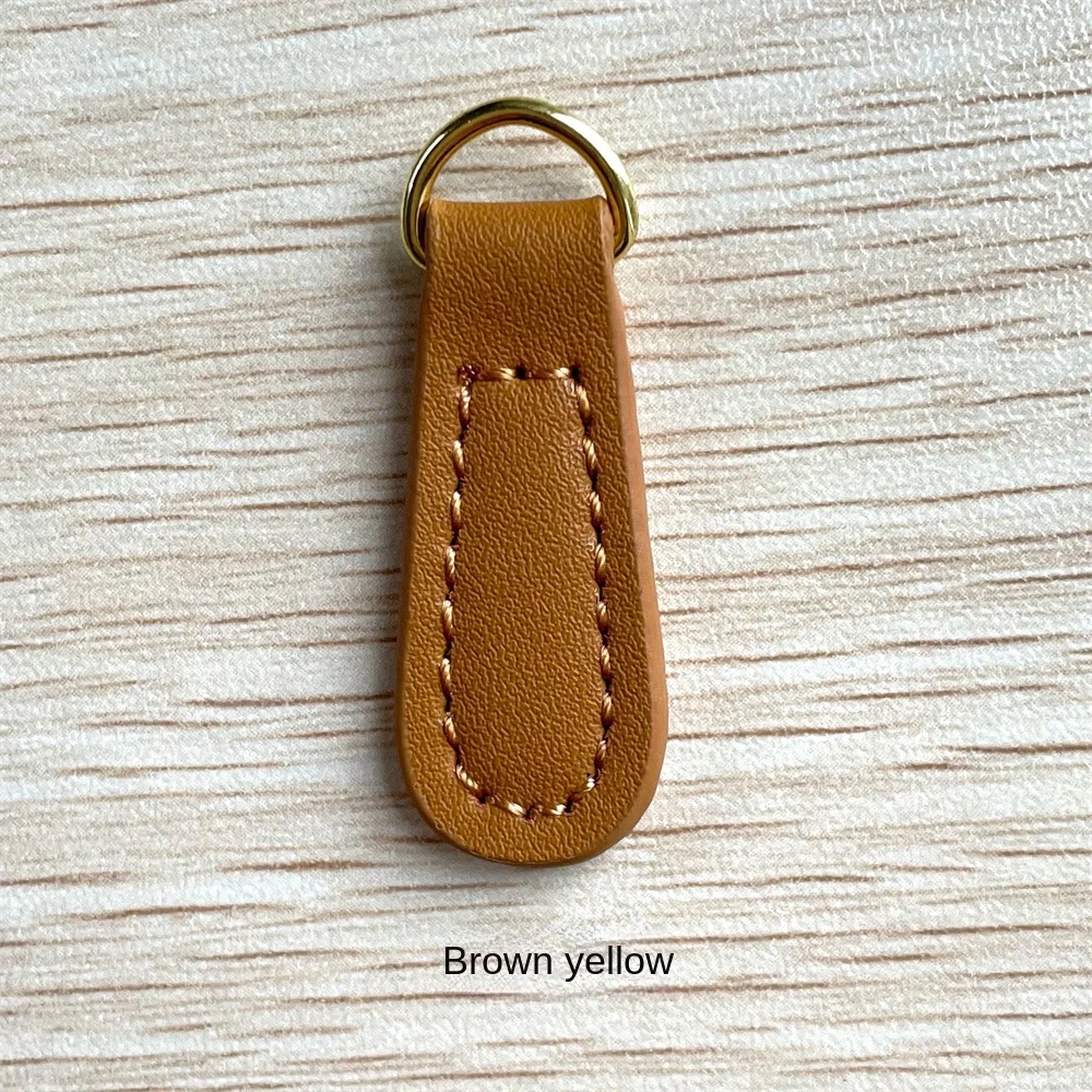 Genuine Leather Zipper Zip Puller Head Clothes Luggage Accessories Backpack Zipper Buckle Pendant Pull Tab Sewing Zipper Tab