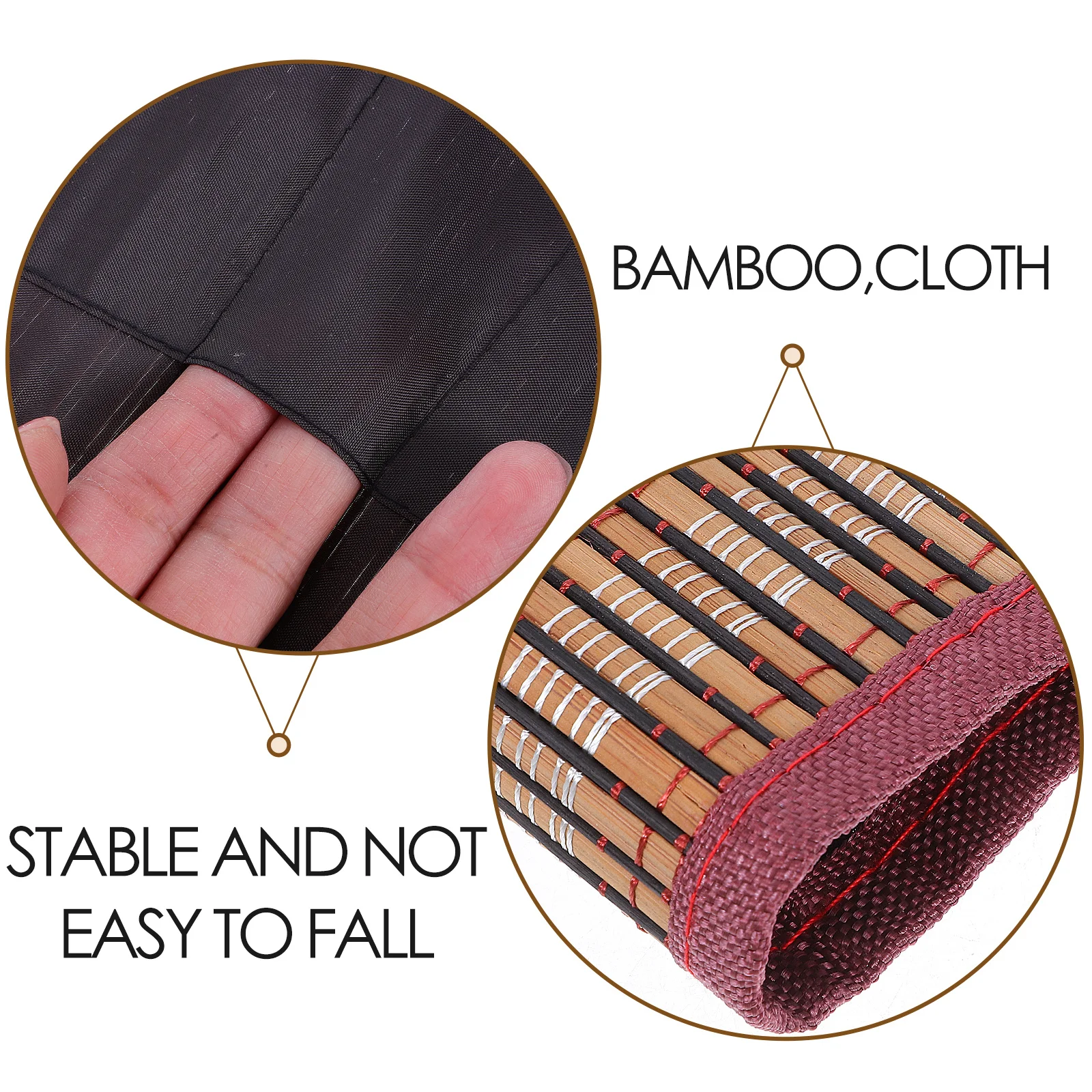 Bambus-Rollup-Pinselhalter, Leinwand-Pinsel-Organizer, großes Fassungsvermögen, langlebiger Kunst-Werkzeugkoffer für Aquarell, Öl