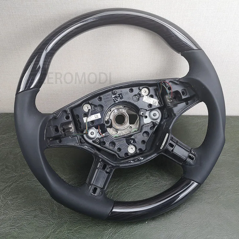 For Mercedes M ML350 500 W164 05-08 Steering Wheel Walnut Black Leather