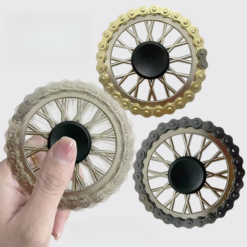 الإجهاد الإغاثة المعادن إصبع عجلة سبينر سلسلة والعتاد الميكانيكية سلسلة سبيكة جولة تململ سبينر الإجهاد لعبة لتخفيف الملل #1