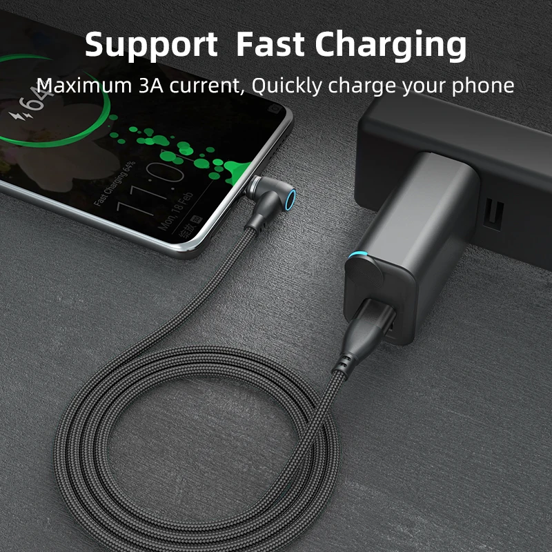 AUFU Magnetic Cable 60W PD Fast Charging USB C to USB Type C Cable For Samsung iPhone Xiaomi MacBook Magnetic Charger Wire Cord