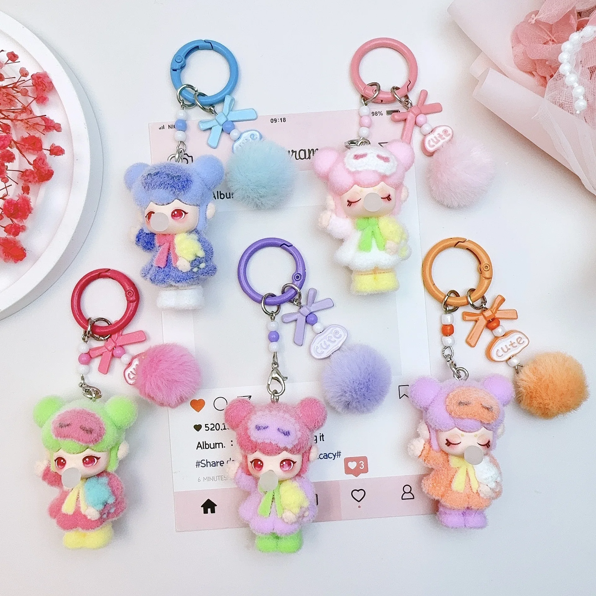 New keychain  Moible Phone Backpack Hanging Keychain For Bags Keyrings Pendant Charms