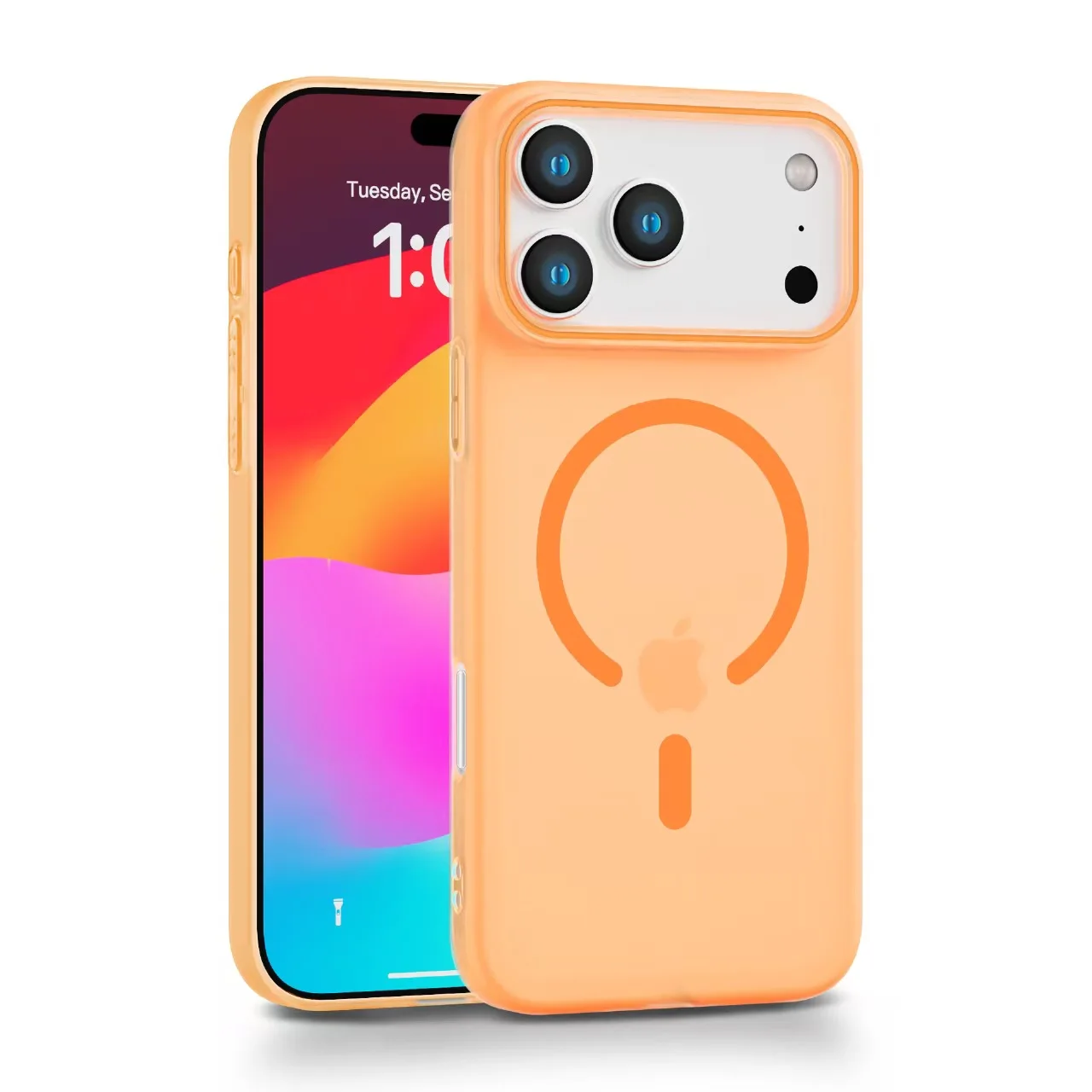 Transparente, ultradünne PC-Magsafe-Hülle für iPhone 17 Pro Max 17 Air Clear Orange Color, stoßfeste Abdeckung, Zubehör