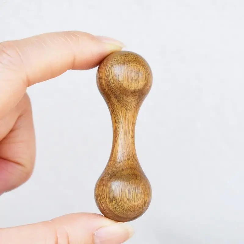 Mini-Hantel zur Dekompression, DIY-Fingerspitzen-Gyroskop, Dekompressions-Fingerübungsgerät, lustiges Holzspielzeug für Erwachsene