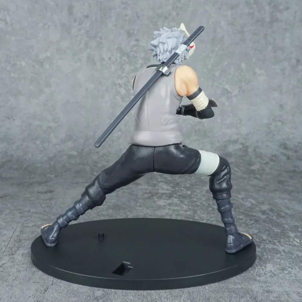 18CM Anime Naruto Figure Kakashi Naruto Sasuke Figurine Mask Kakashi Figure PVC Action Figure Model Children Dolls Gift Toys