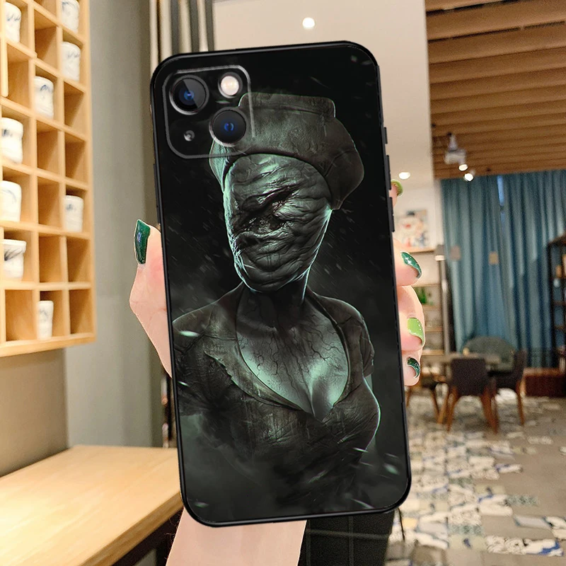 Silent Hill Enfermeira Caso de Telefone Para iPhone 13 Pro Max 16 15 11 12 14 Pro Max mini XR 15 16 Plus 16e Capa Coque