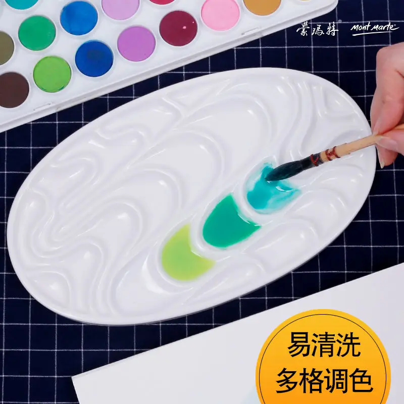 Imitation Porcelain Watercolor Palette Art Paint Drawing Tray Color Palette for Oil Painting Pallet Office Supply Art Supplies