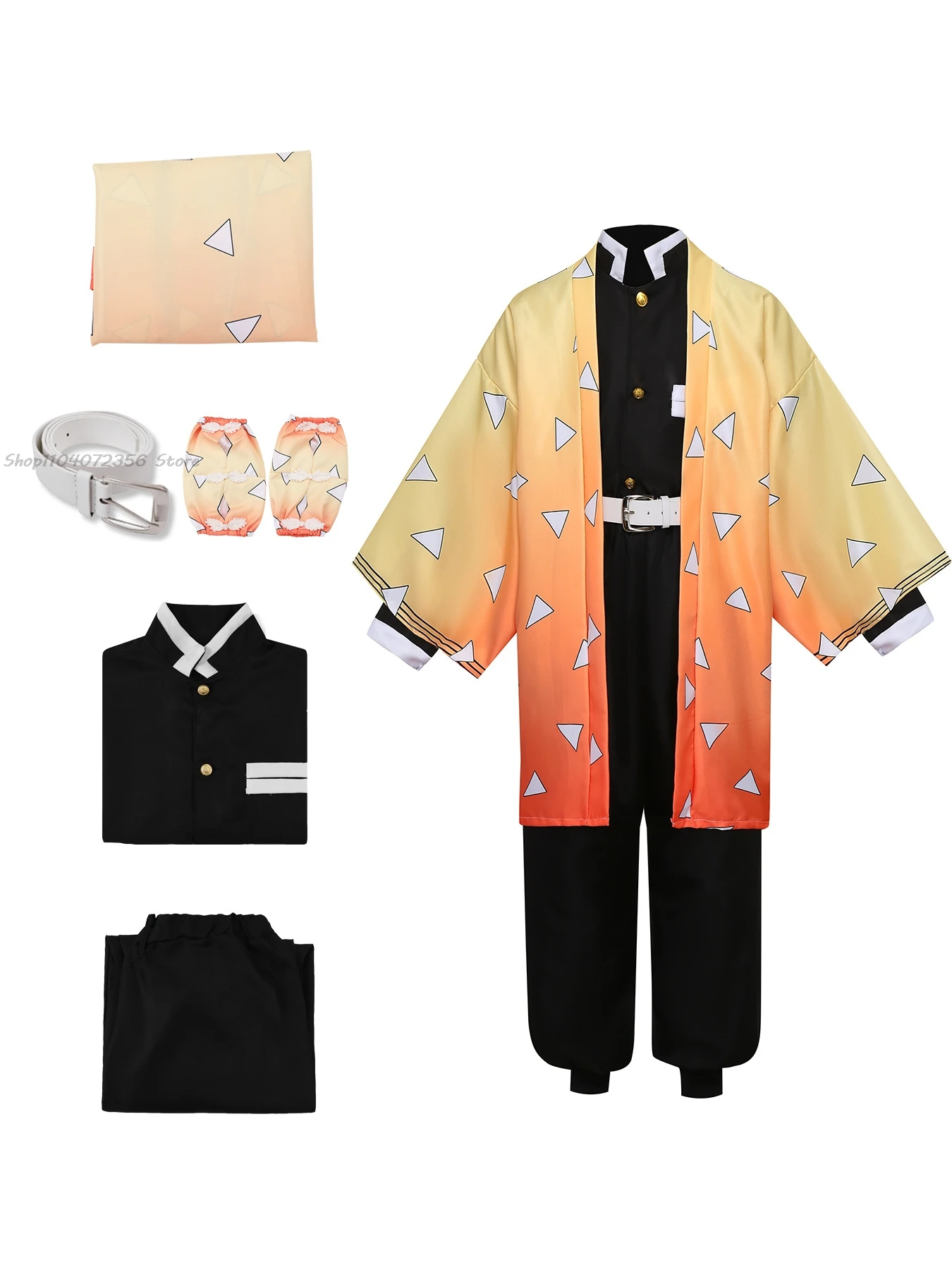 Anime Demon Slayer Kimetsu Geen Yaiba Zenitsu Giyu Tanjirou Kamado Nezuko Cosplay Vrouwen Kids Mannen Kimono Uniform Party