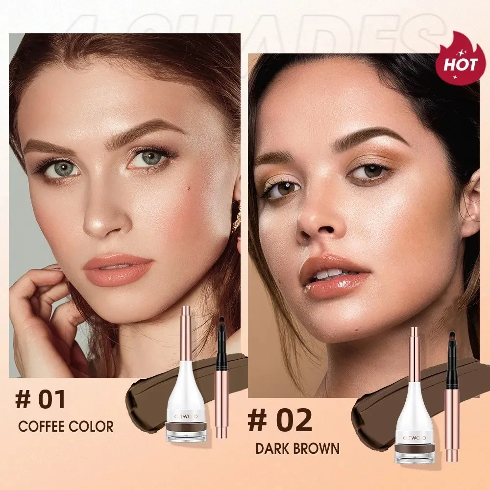 Pomada para cejas Natural, resistente al agua, textura cremosa, Gel para cejas altamente teñido, doble uso para delineador de ojos, maquillaje de belleza a prueba de manchas