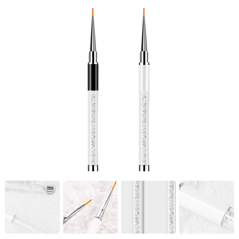2Pcs Professional Nail Art Pen for Beginners Flower Petal Design Manicure Painting Tool Salon Grade DIY Nail Drawing Supply