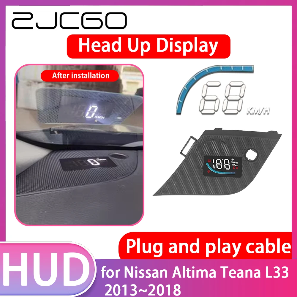 

Car Special Hidden HUD Head Up Display Speedometer Speed Projector Alarm for Nissan Altima Teana L33 2013~2018