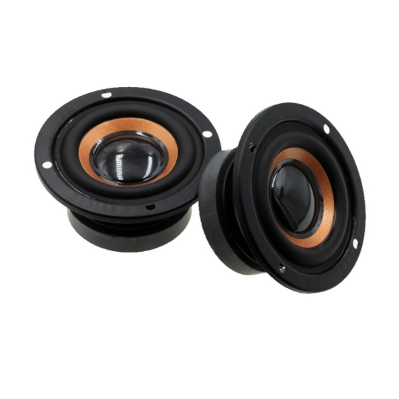 DX62 2Pcs Low Frequency Tweeters Speakers 2Inch 4Ohm 3W Waterproof Full Requency Round Bass Speaker Waterproof