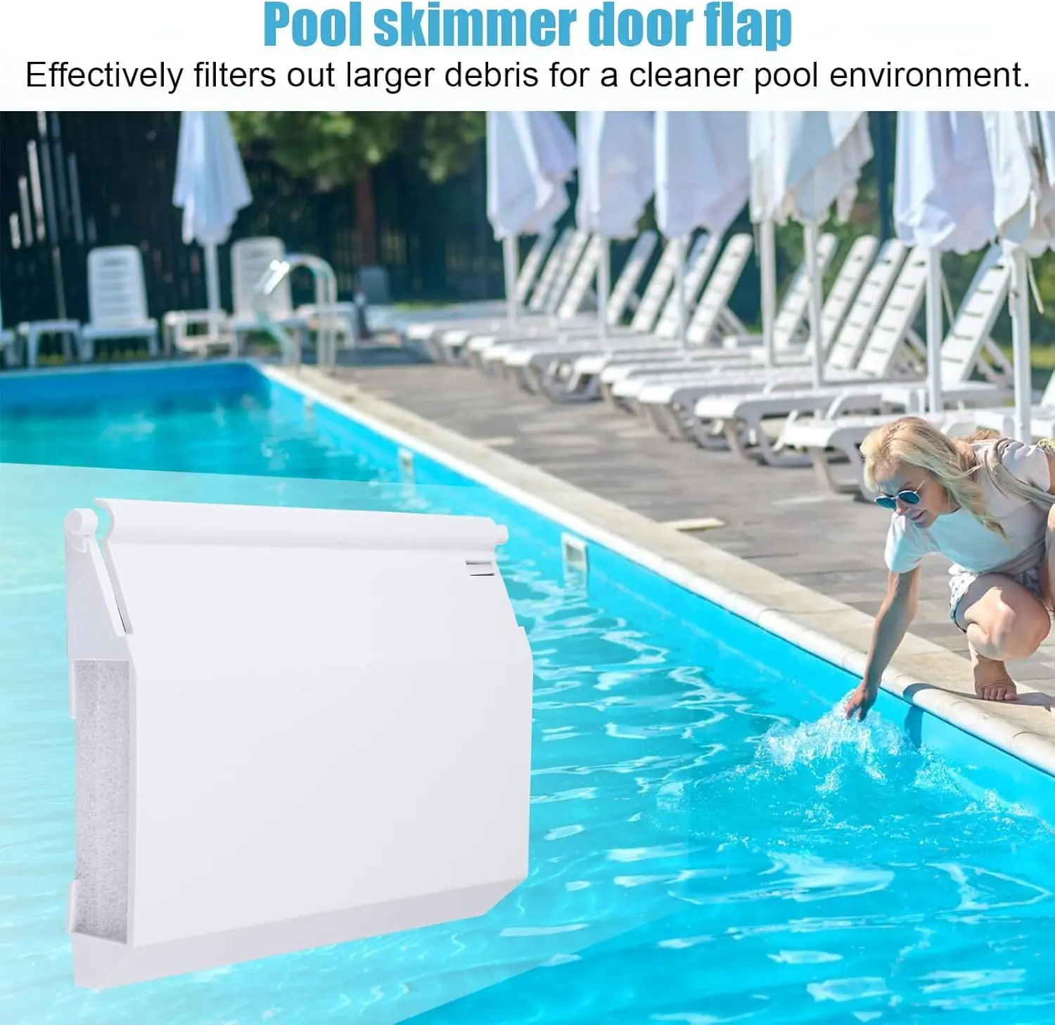 Panel de Repuesto Duradero SPX1082K para Skimmer, Compatible con la Estructura del Skimmer de Piscina