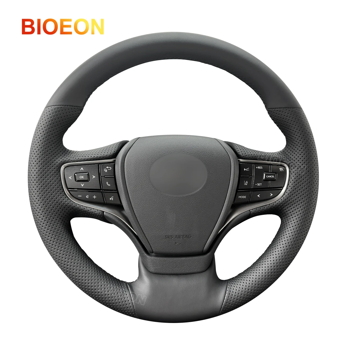 

Bioeon Hand-stitched Faux Leather Steering Wheel Cover for Lexus ES300 ES340 ES350 ES300h 2019-2024